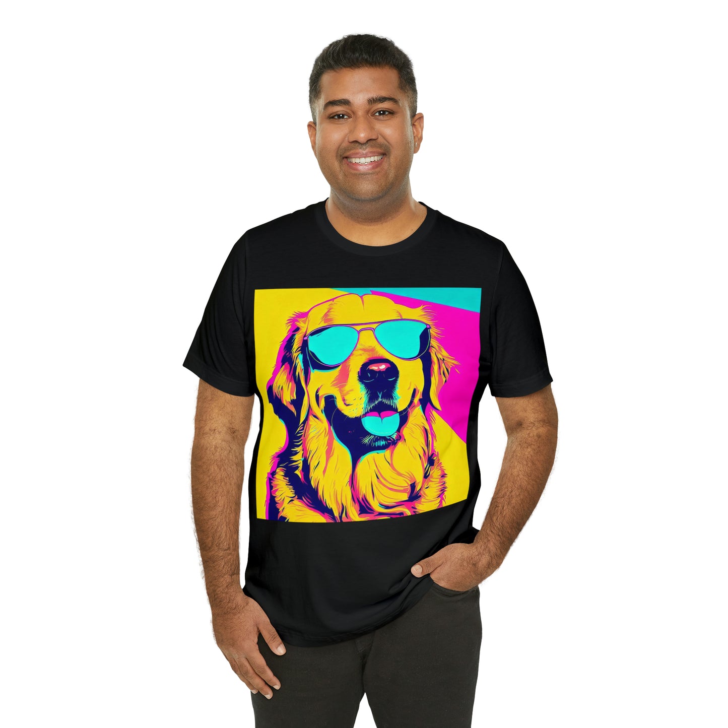 Pop Art Golden Retriever Wearing Sunglasses