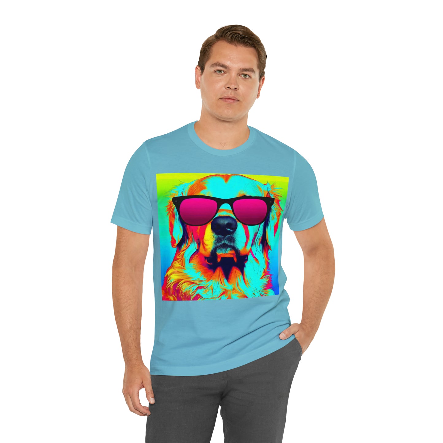 Pop Art Golden Retriever Wearing Sunglasses