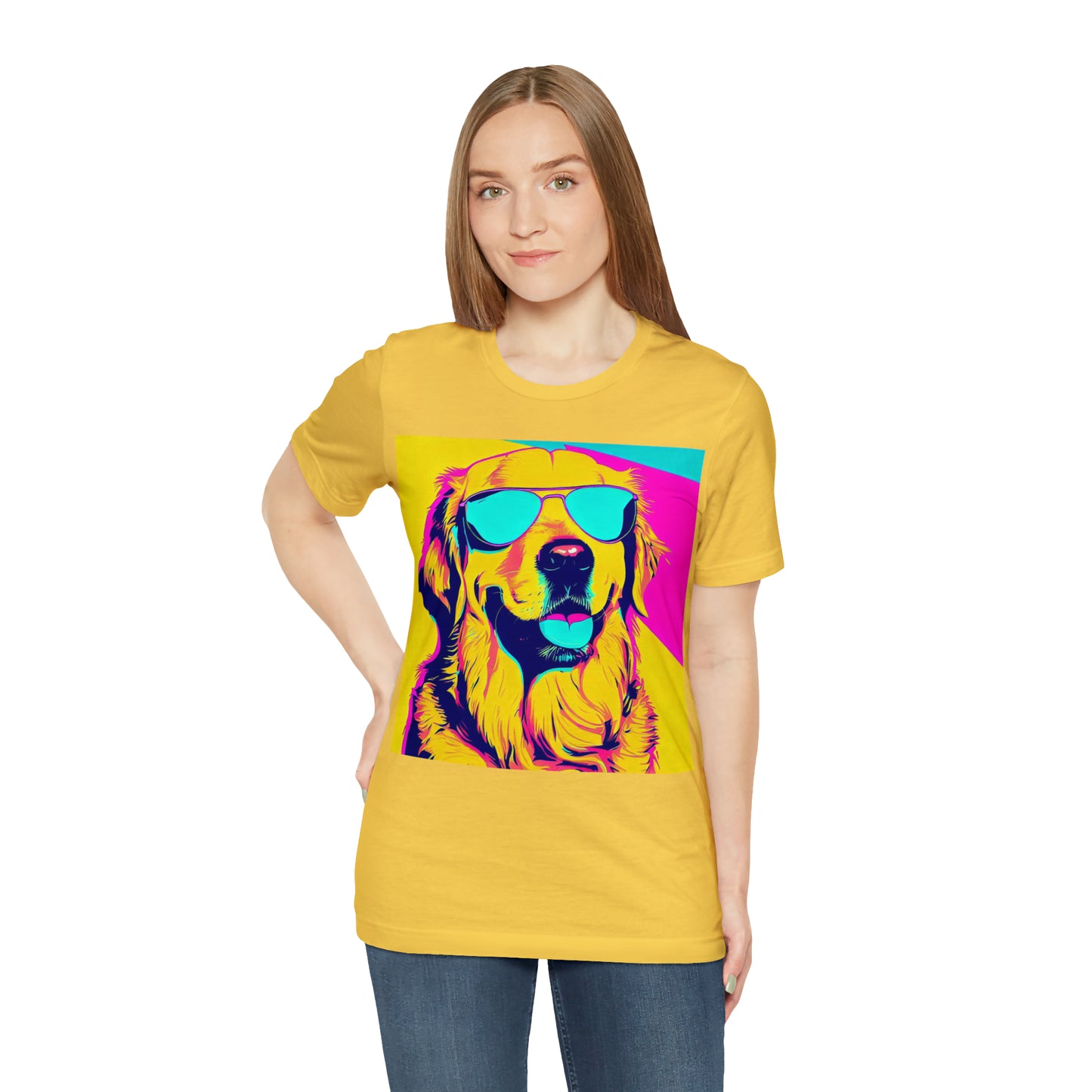 Pop Art Golden Retriever Wearing Sunglasses