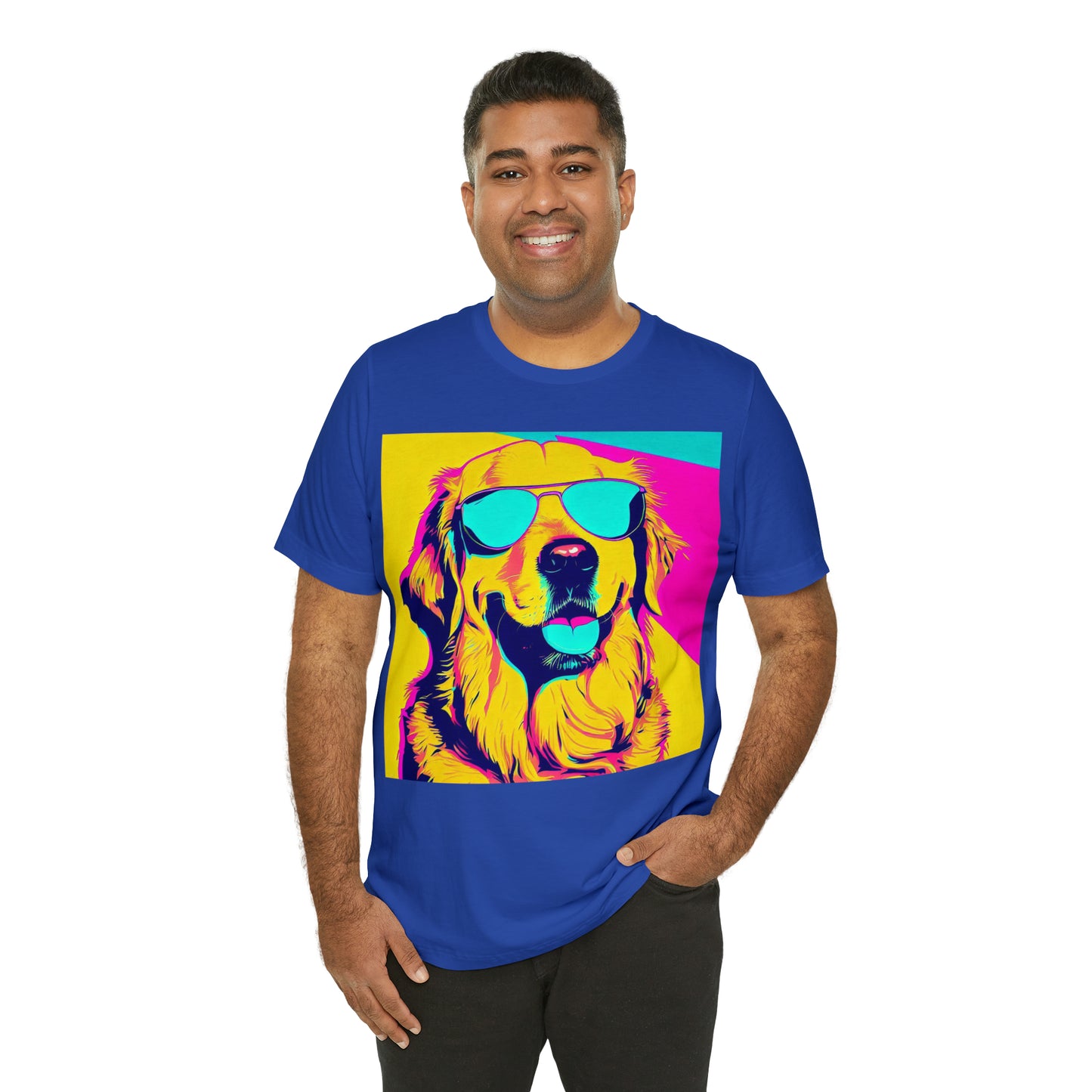 Pop Art Golden Retriever Wearing Sunglasses