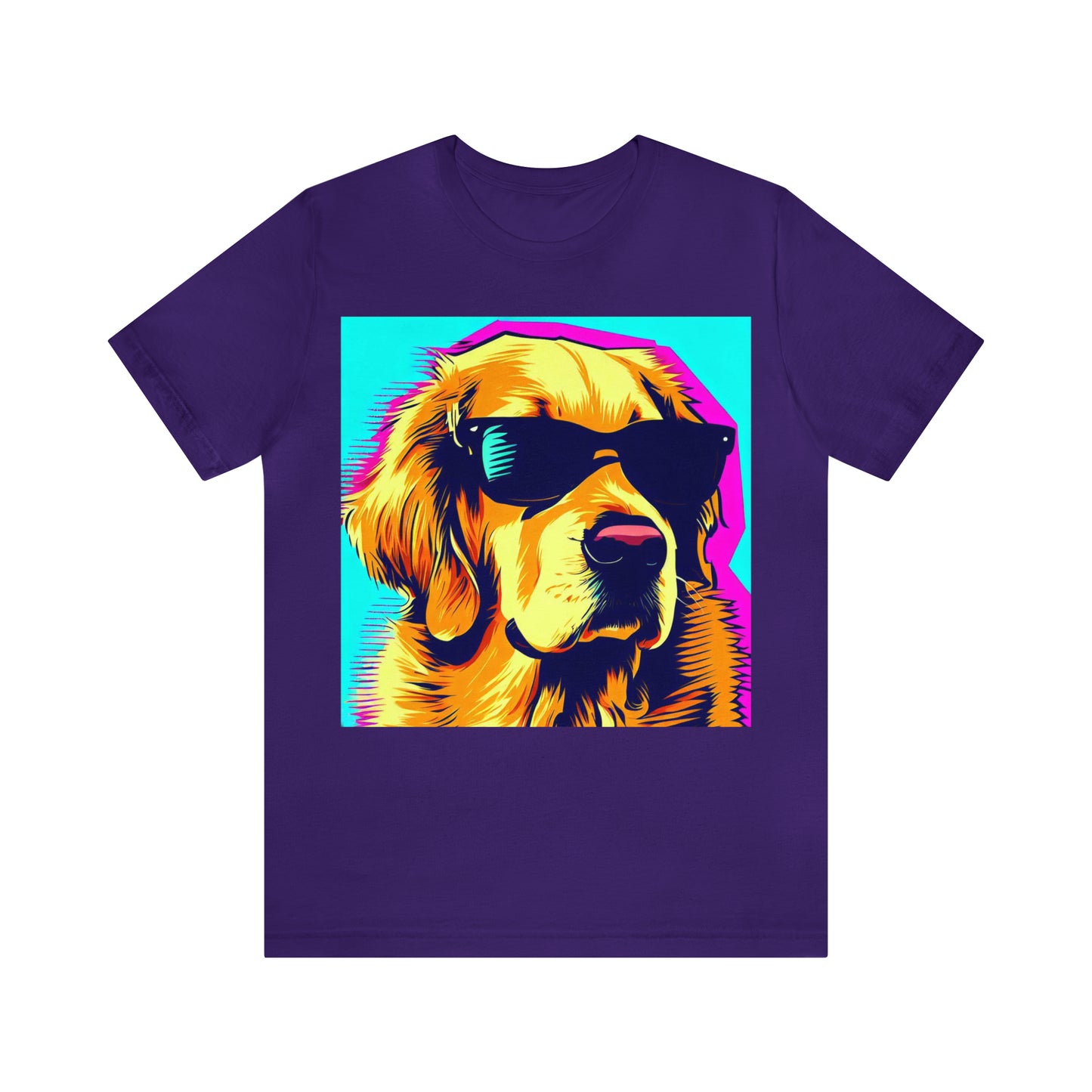 Pop Art Golden Retriever Wearing Sunglasses