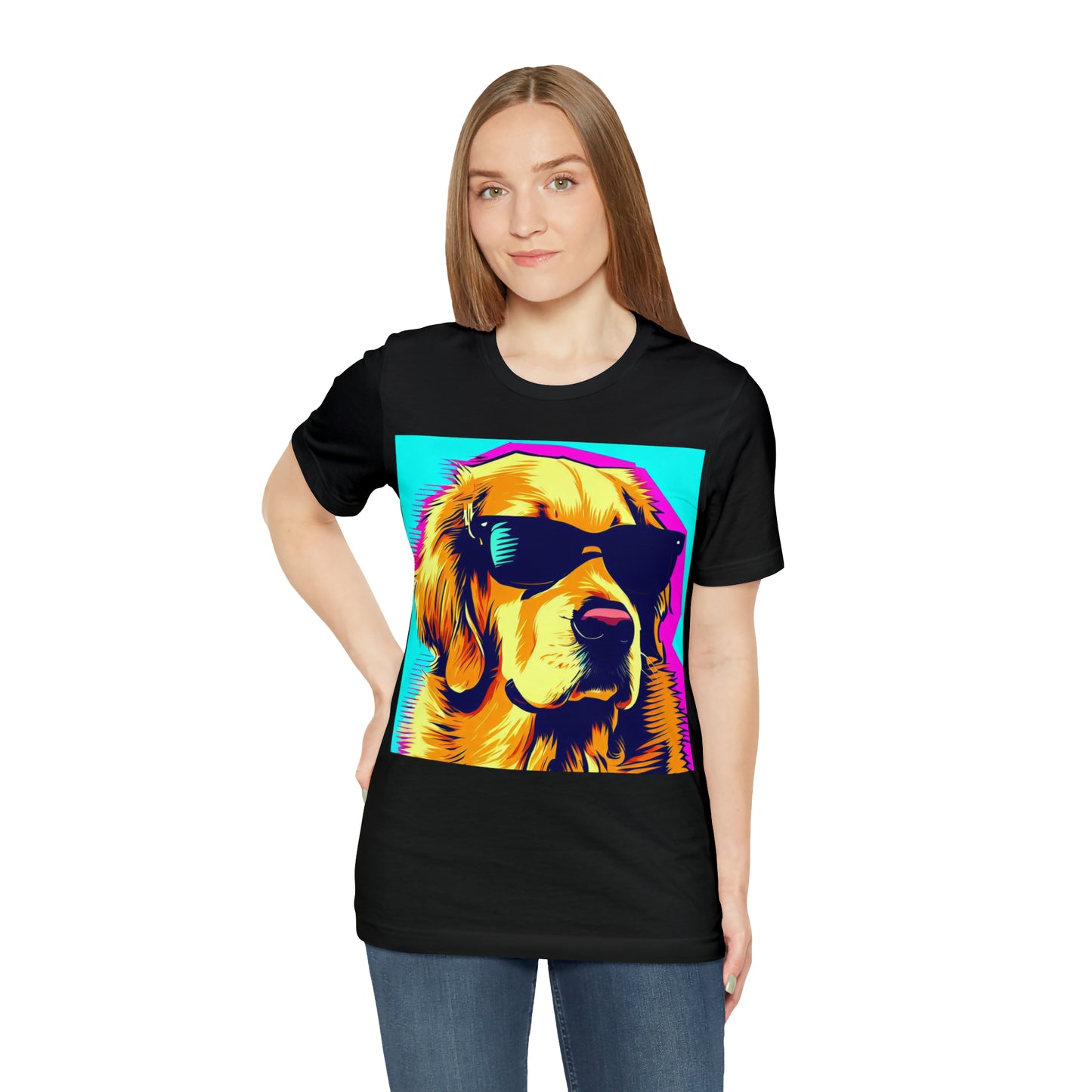 Pop Art Golden Retriever Wearing Sunglasses