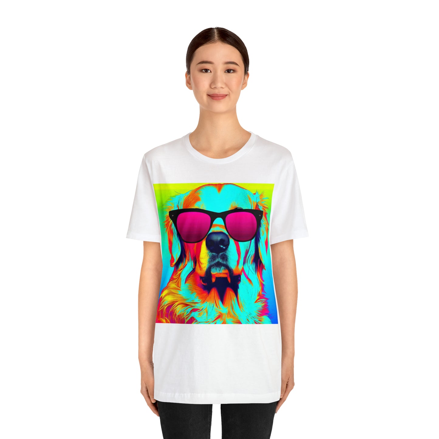 Pop Art Golden Retriever Wearing Sunglasses