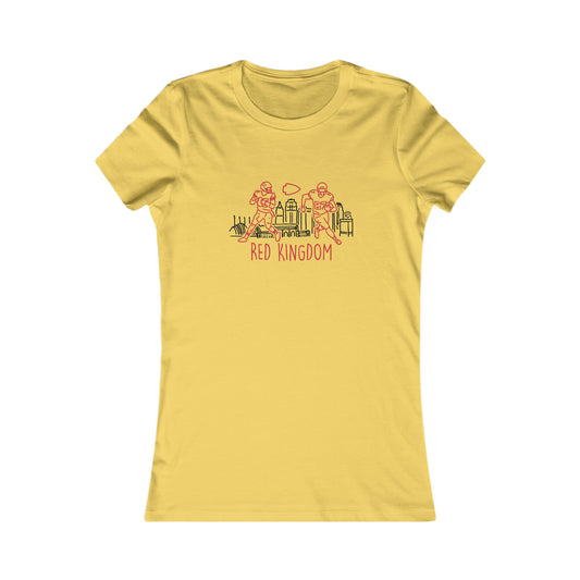 Kansas City Chiefs Red Kingdom - Yellow Women's Favorite Tee