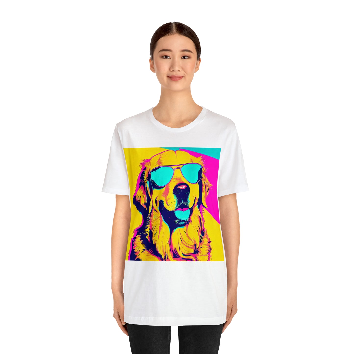 Pop Art Golden Retriever Wearing Sunglasses