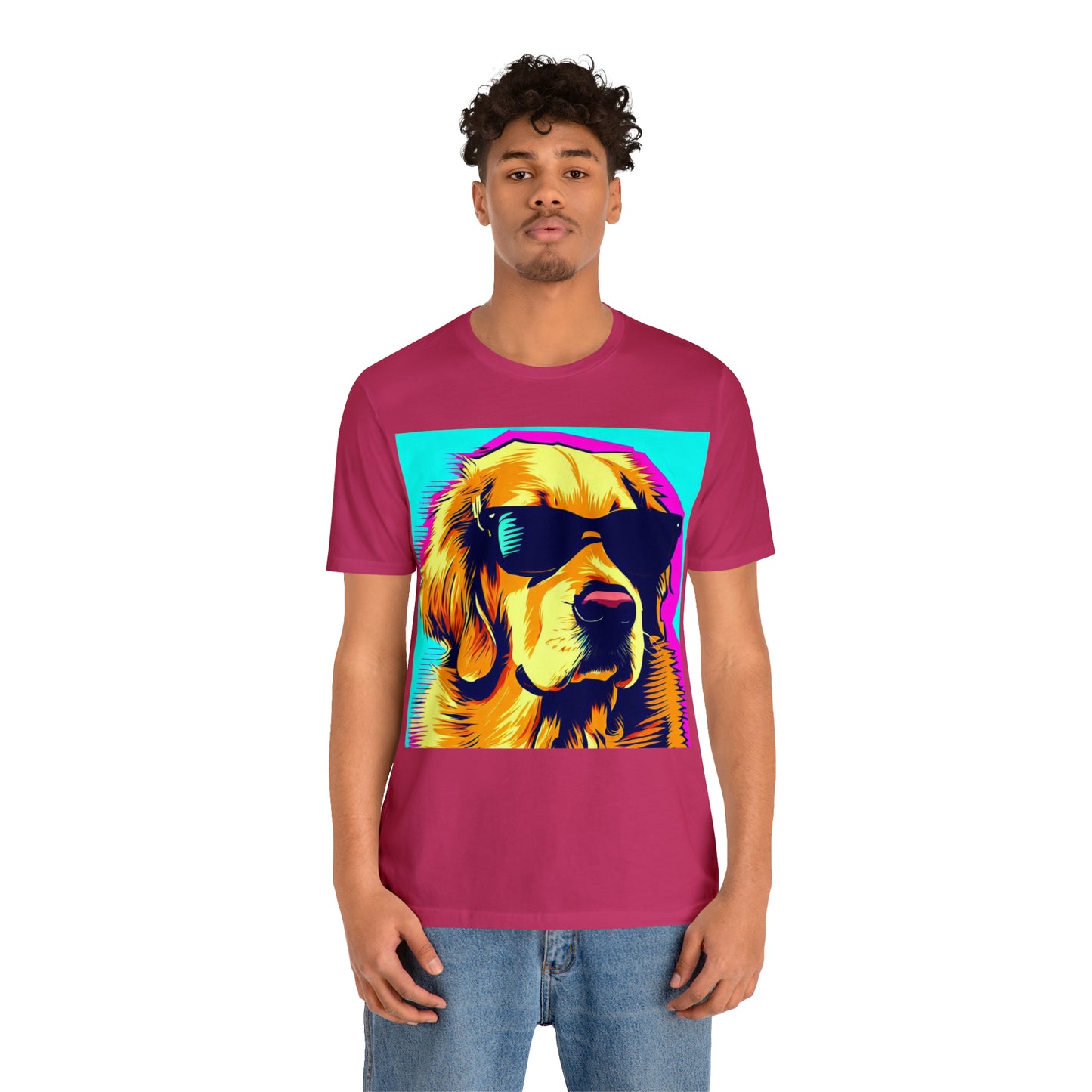 Pop Art Golden Retriever Wearing Sunglasses