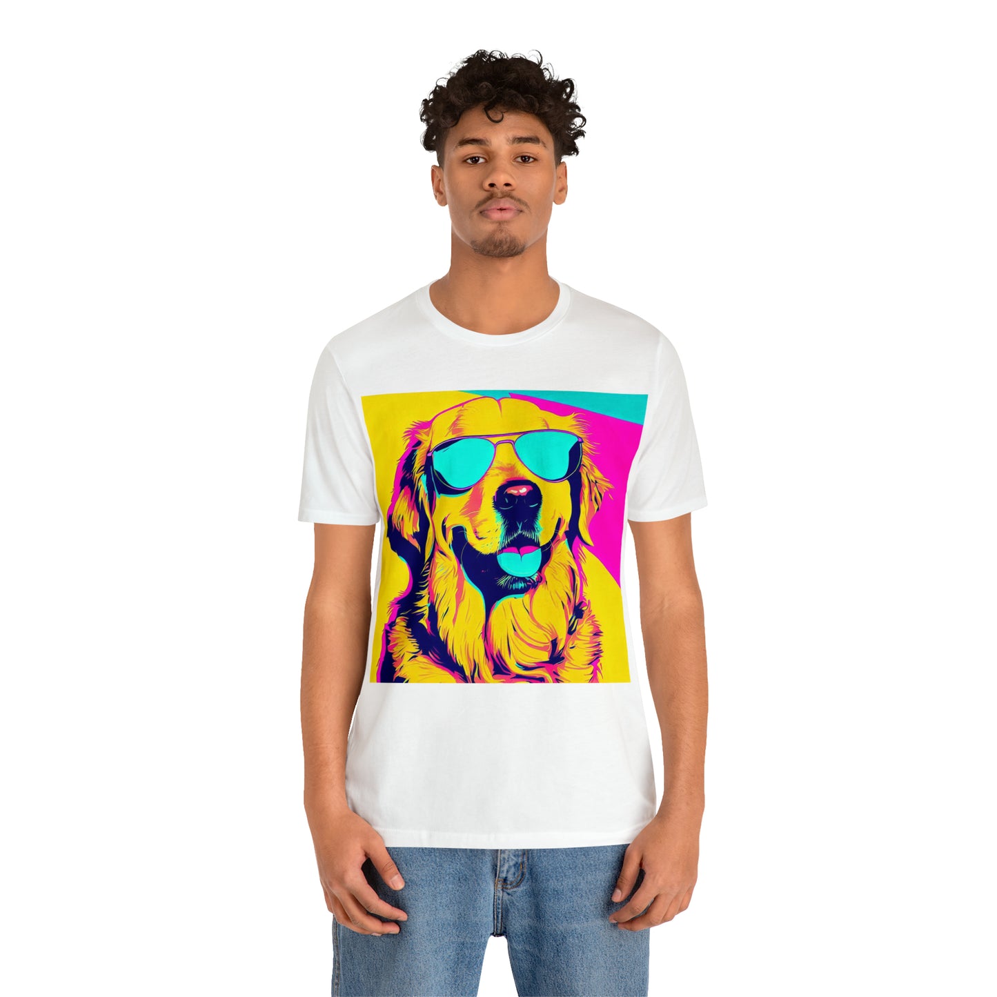 Pop Art Golden Retriever Wearing Sunglasses