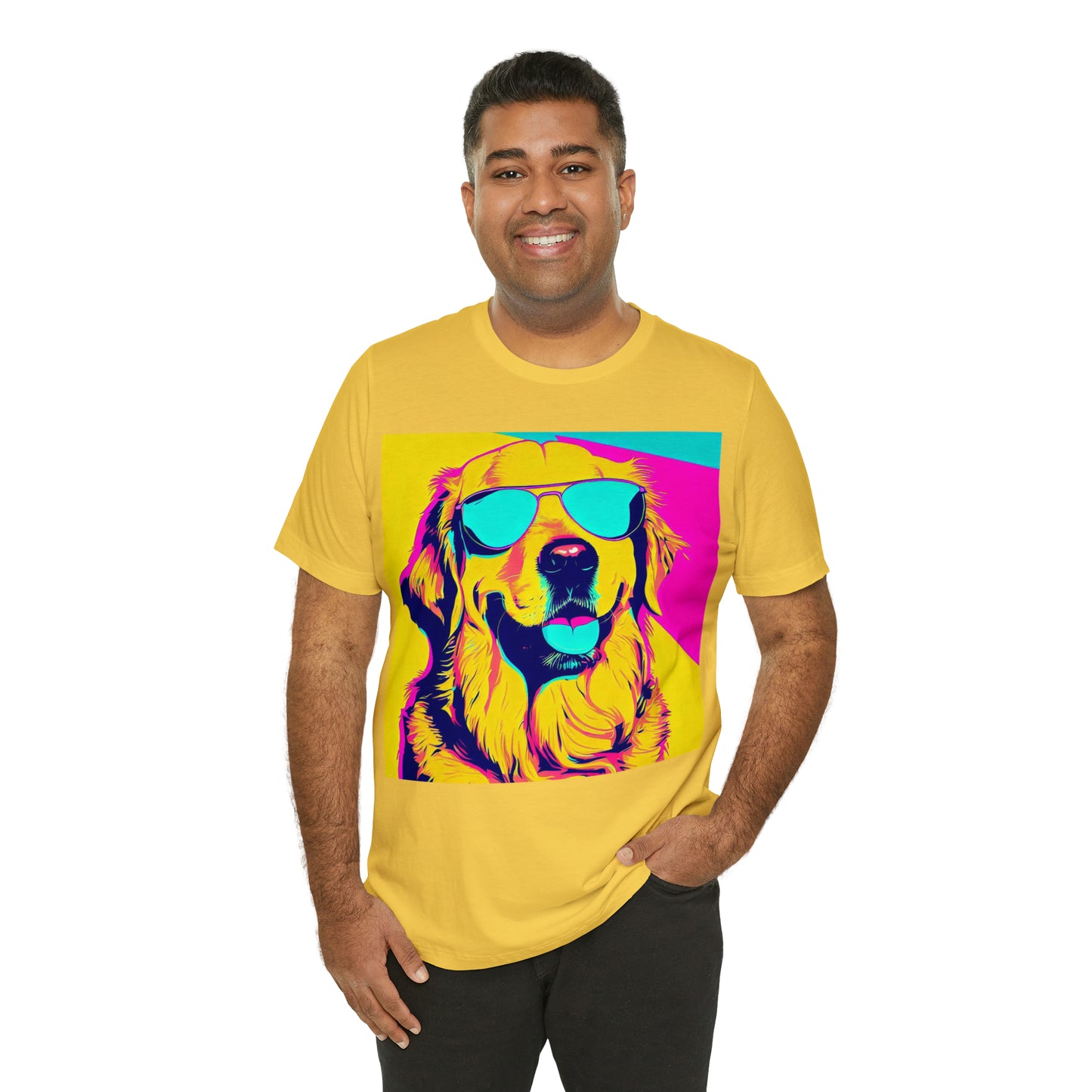 Pop Art Golden Retriever Wearing Sunglasses