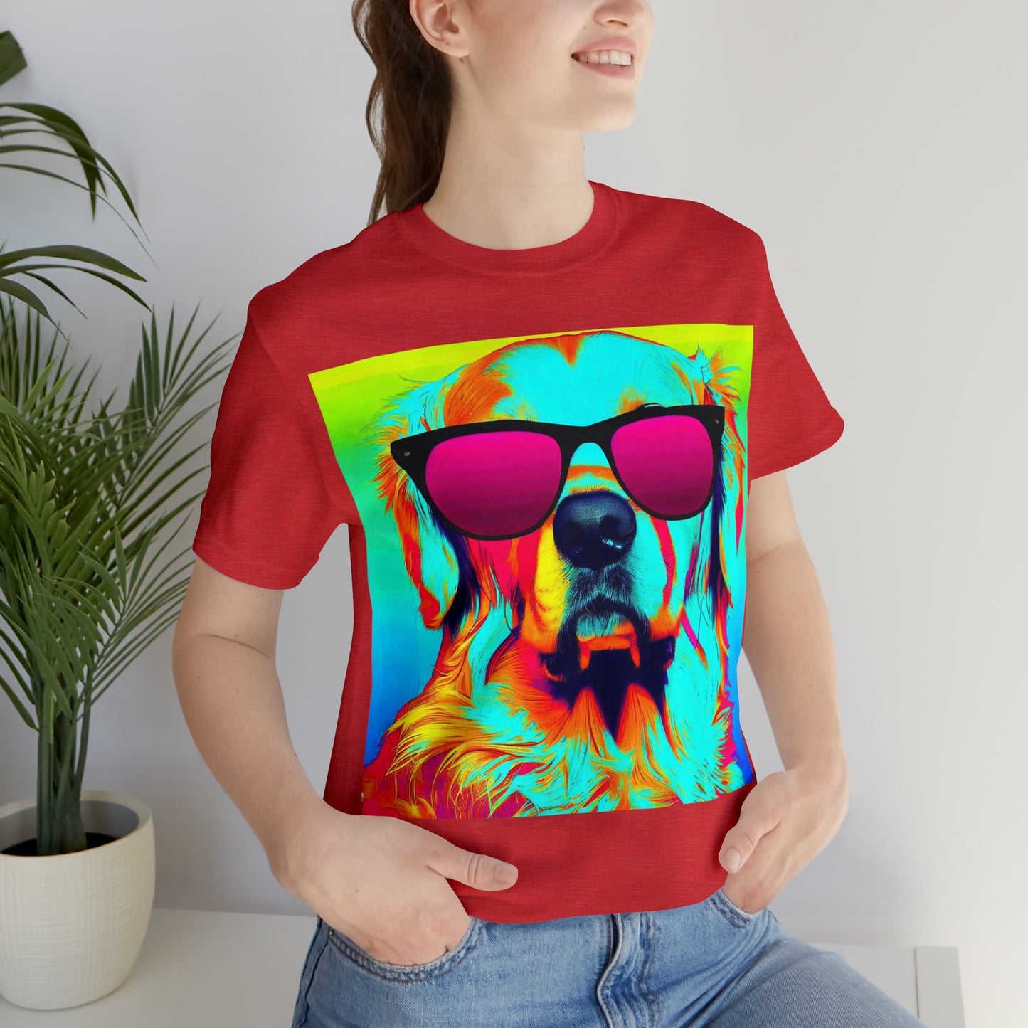 Pop Art Golden Retriever Wearing Sunglasses