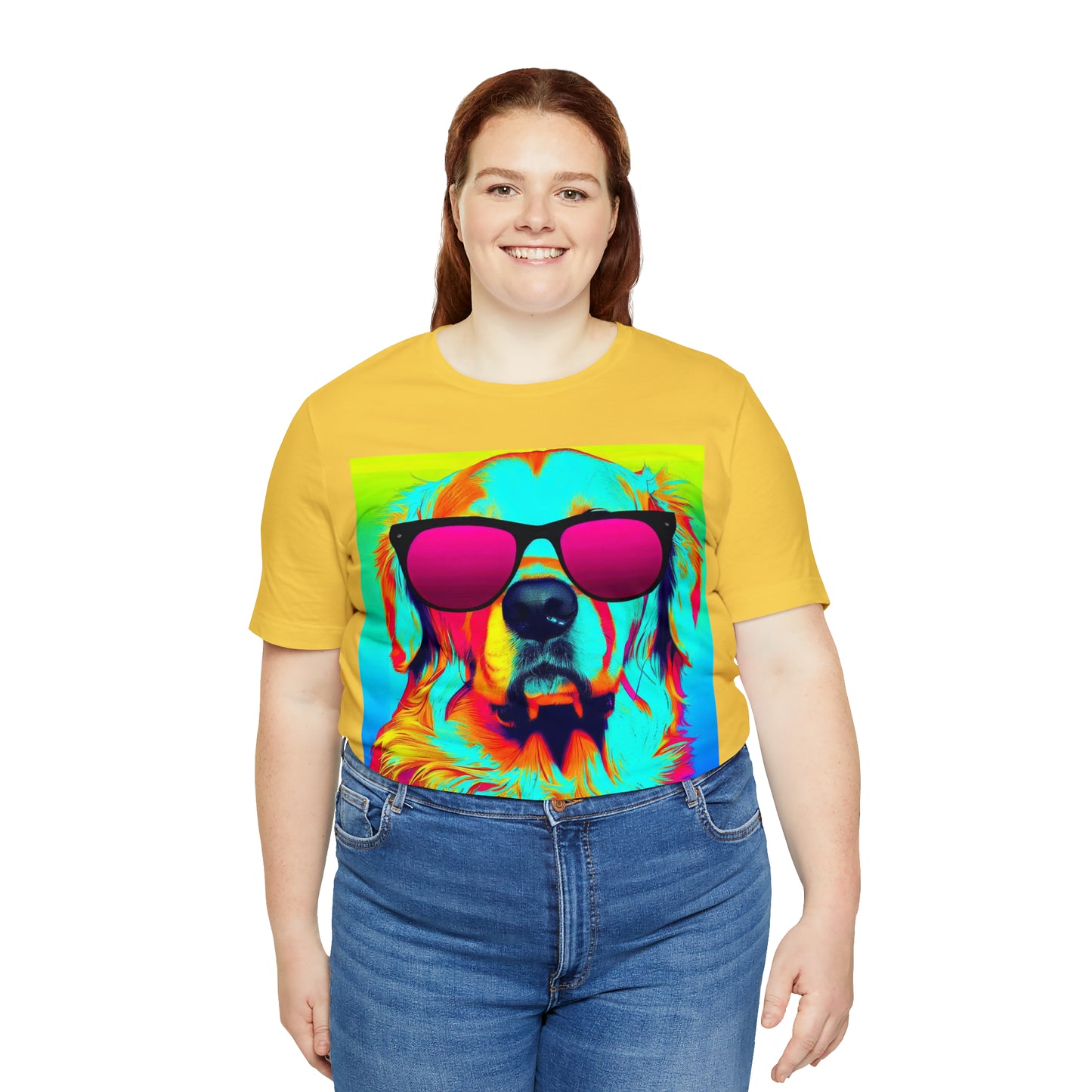 Pop Art Golden Retriever Wearing Sunglasses