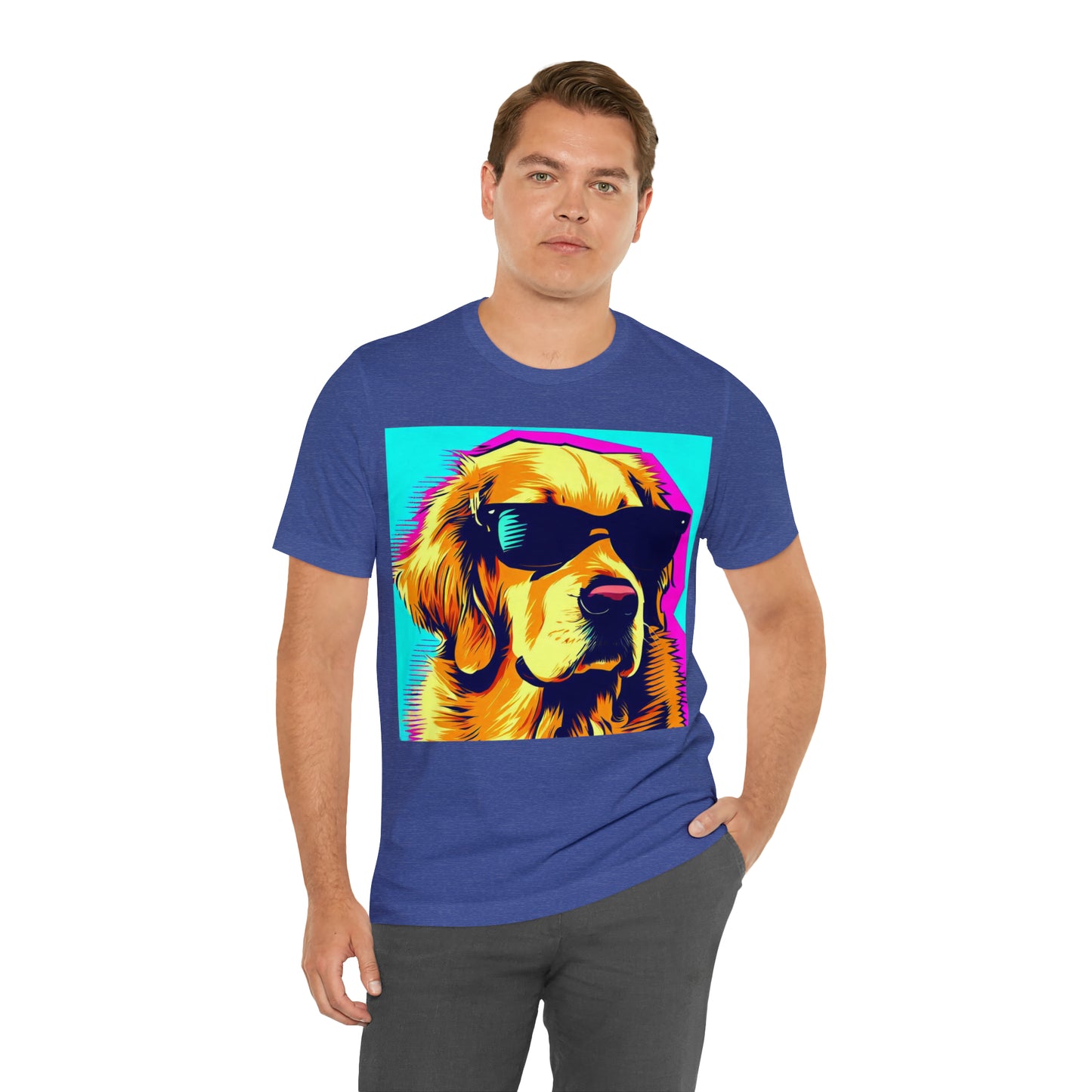 Pop Art Golden Retriever Wearing Sunglasses