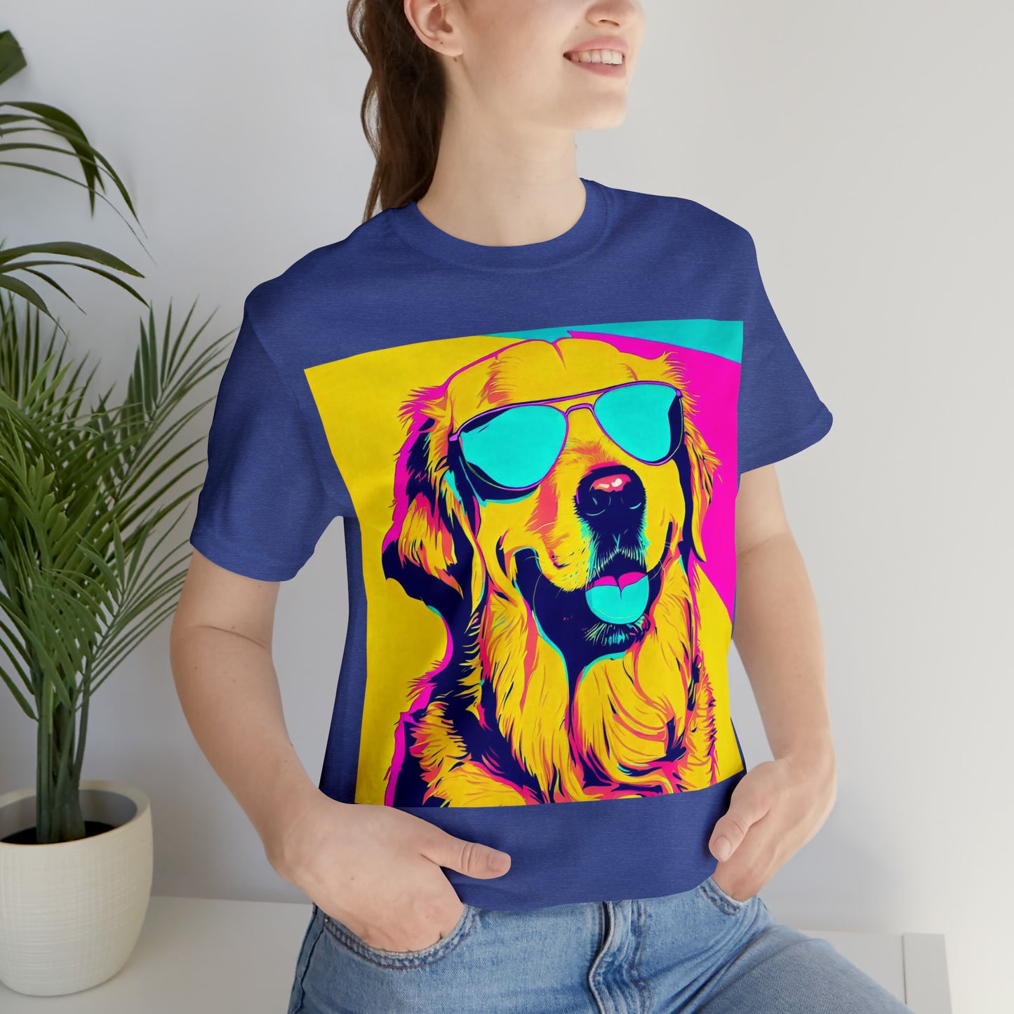 Pop Art Golden Retriever Wearing Sunglasses