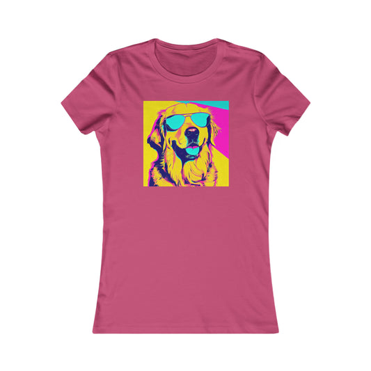 Pop Art Golden Retriever Wearing Sunglasses