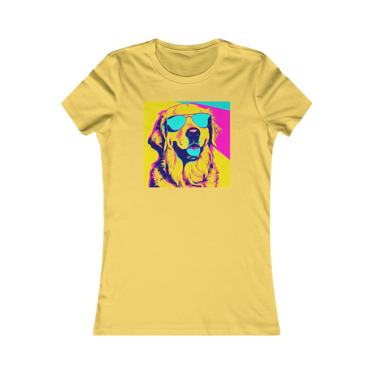 Pop Art Golden Retriever Wearing Sunglasses