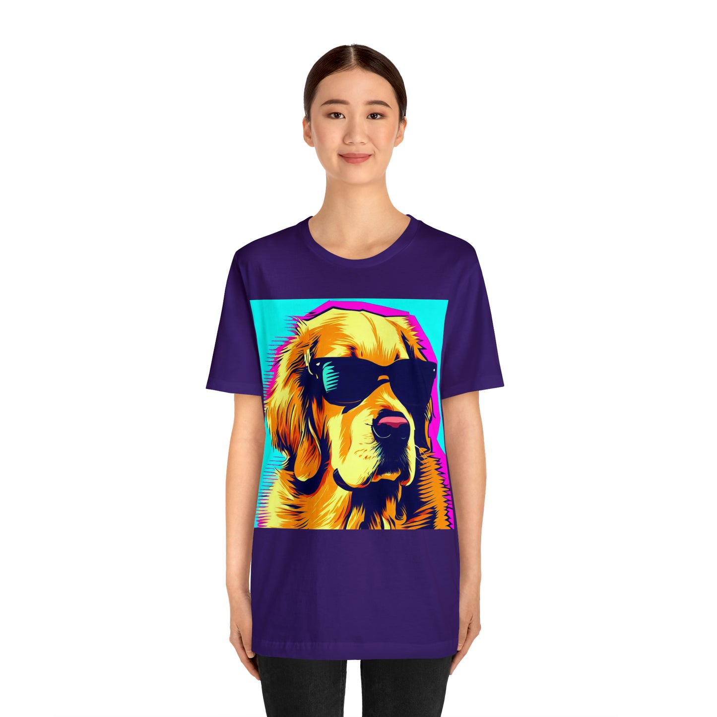 Pop Art Golden Retriever Wearing Sunglasses