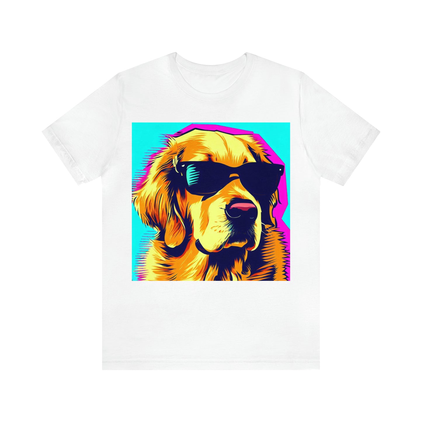 Pop Art Golden Retriever Wearing Sunglasses