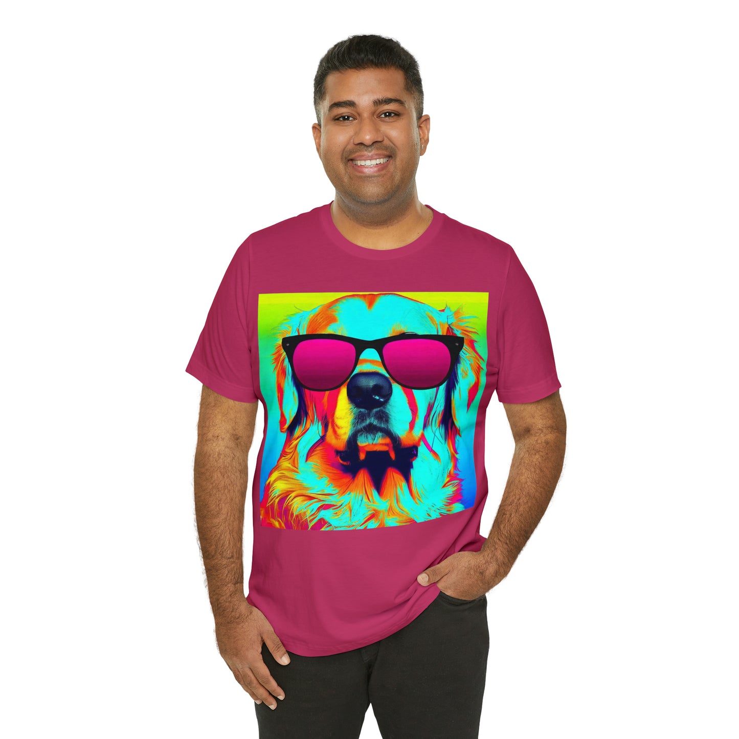 Pop Art Golden Retriever Wearing Sunglasses