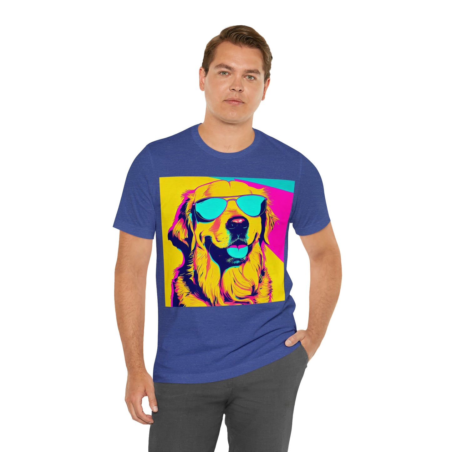 Pop Art Golden Retriever Wearing Sunglasses