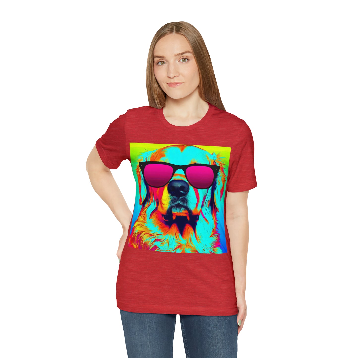 Pop Art Golden Retriever Wearing Sunglasses