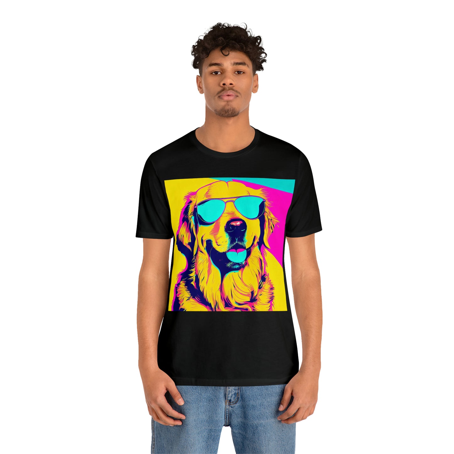 Pop Art Golden Retriever Wearing Sunglasses