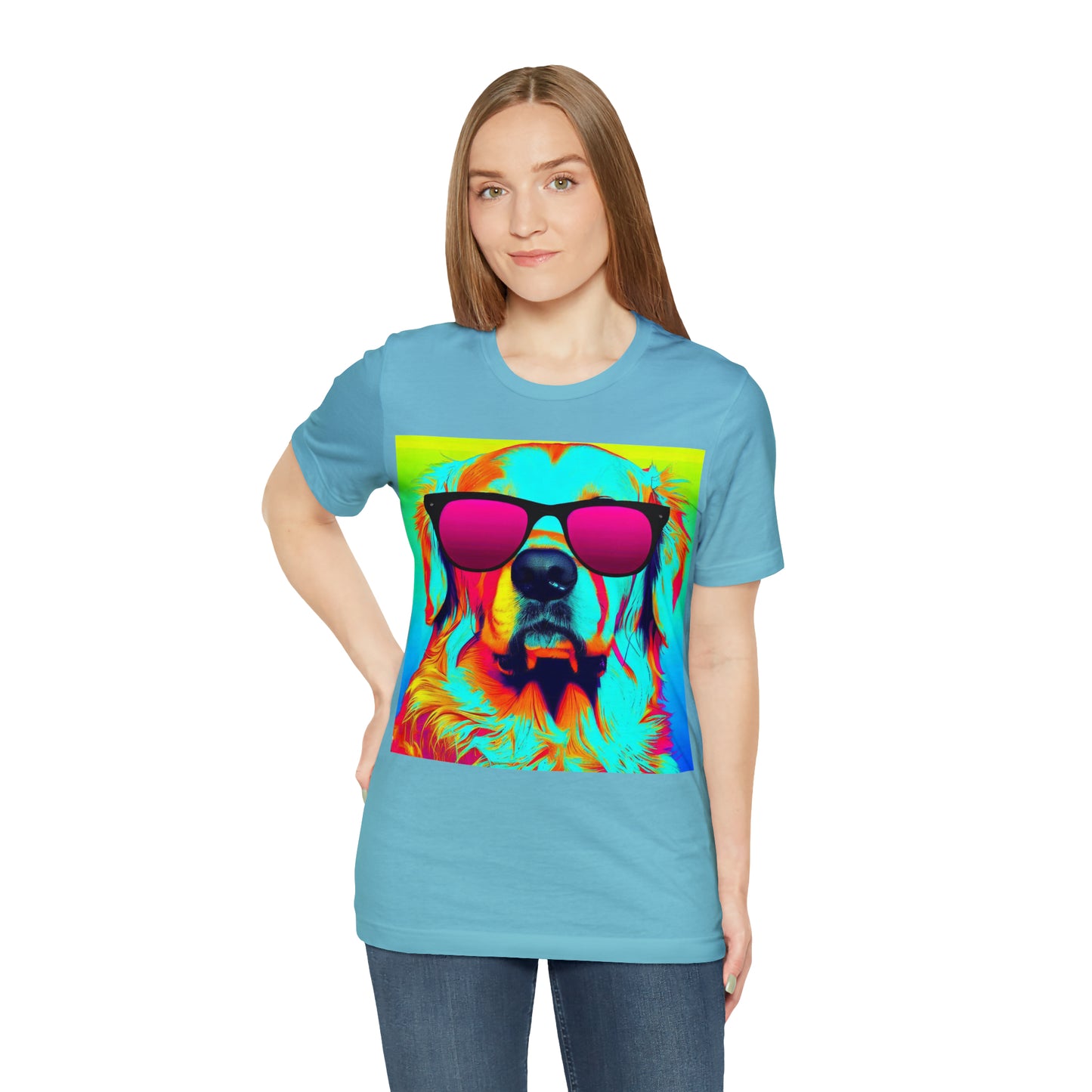 Pop Art Golden Retriever Wearing Sunglasses