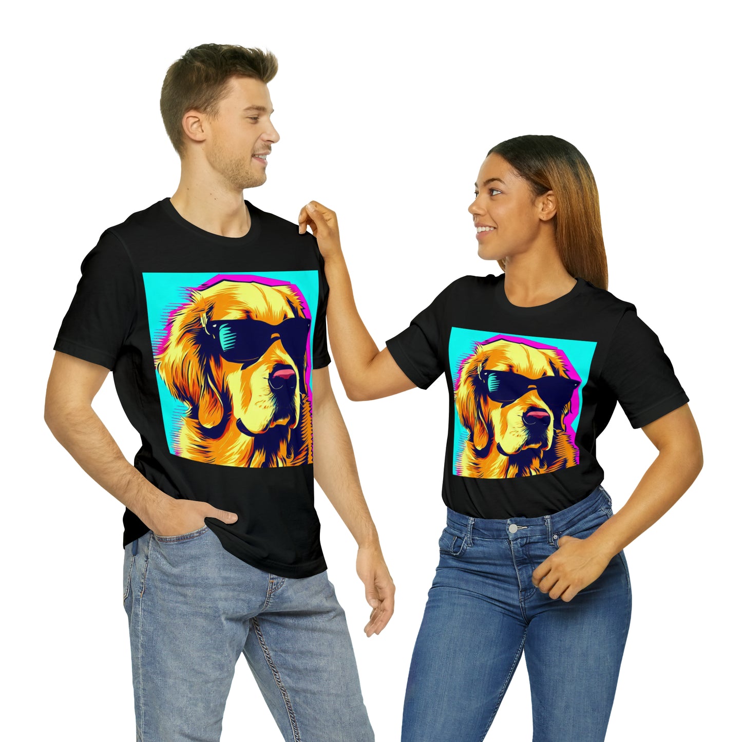 Pop Art Golden Retriever Wearing Sunglasses