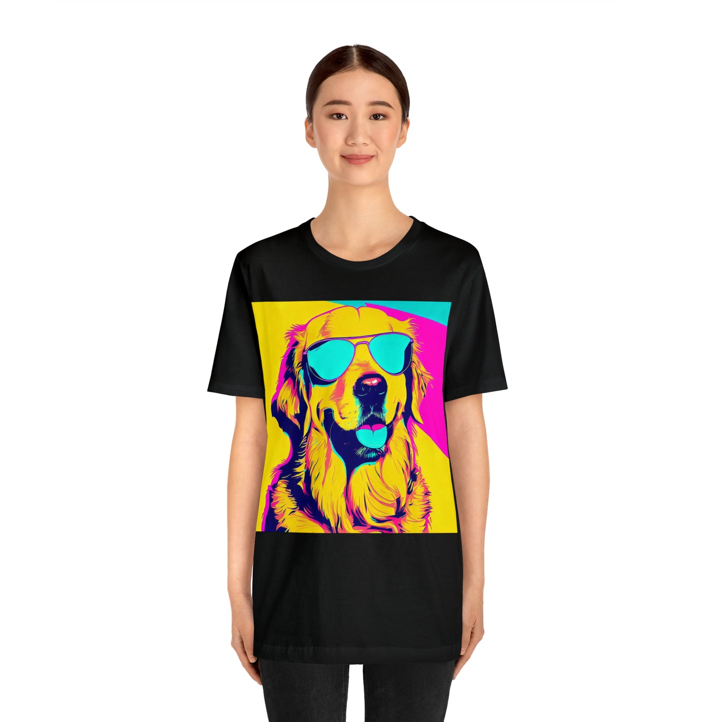 Pop Art Golden Retriever Wearing Sunglasses