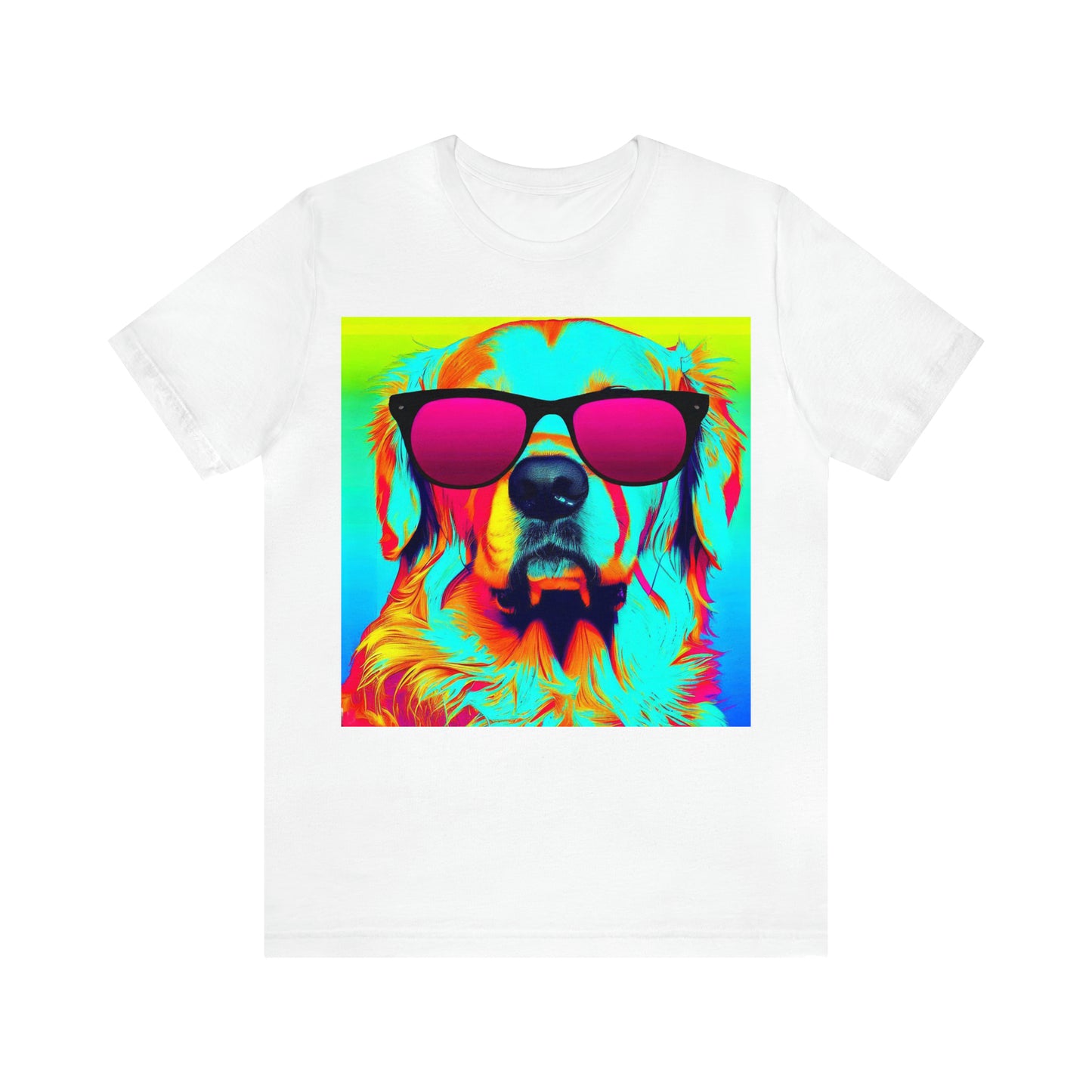 Pop Art Golden Retriever Wearing Sunglasses