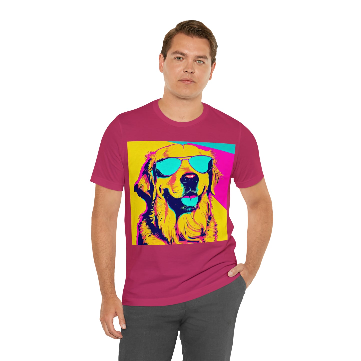 Pop Art Golden Retriever Wearing Sunglasses