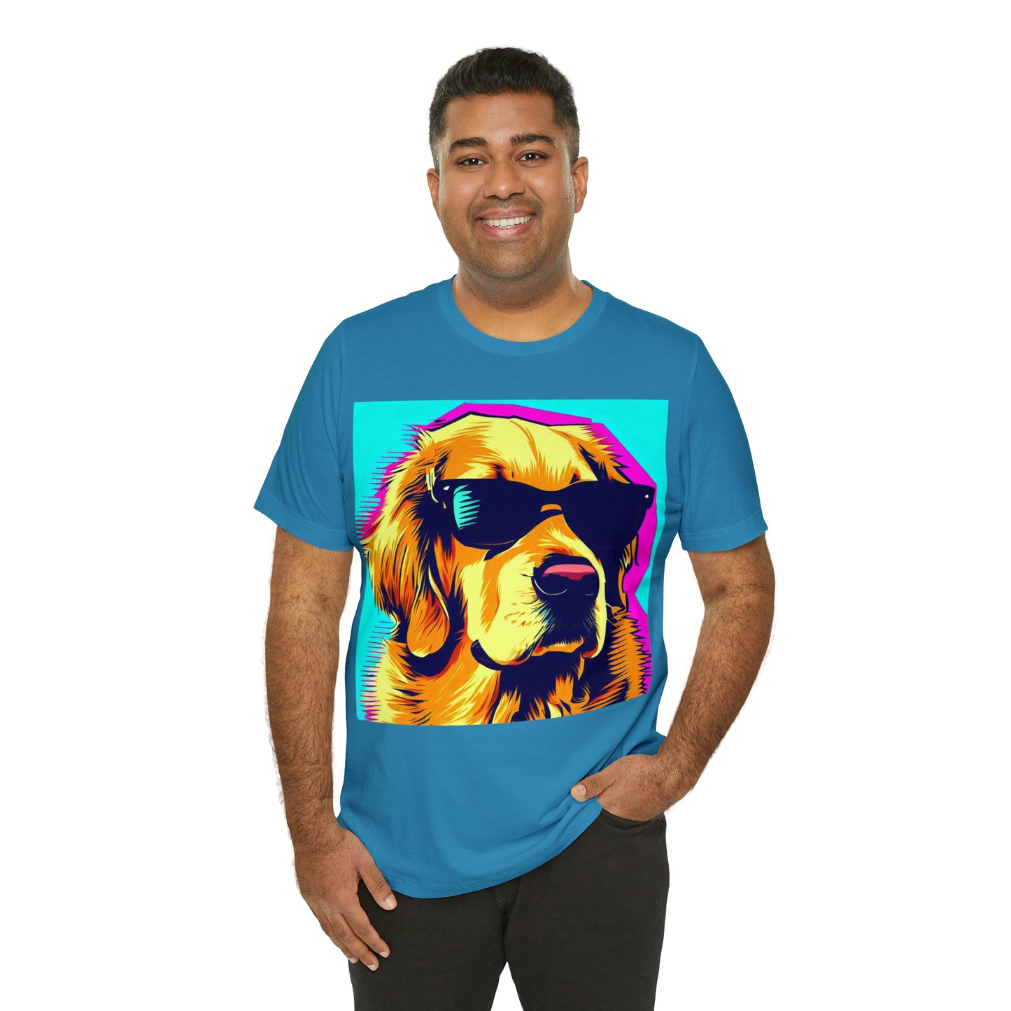 Pop Art Golden Retriever Wearing Sunglasses