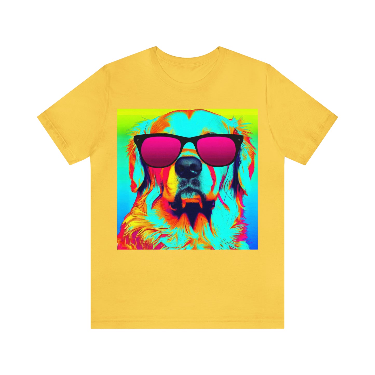 Pop Art Golden Retriever Wearing Sunglasses