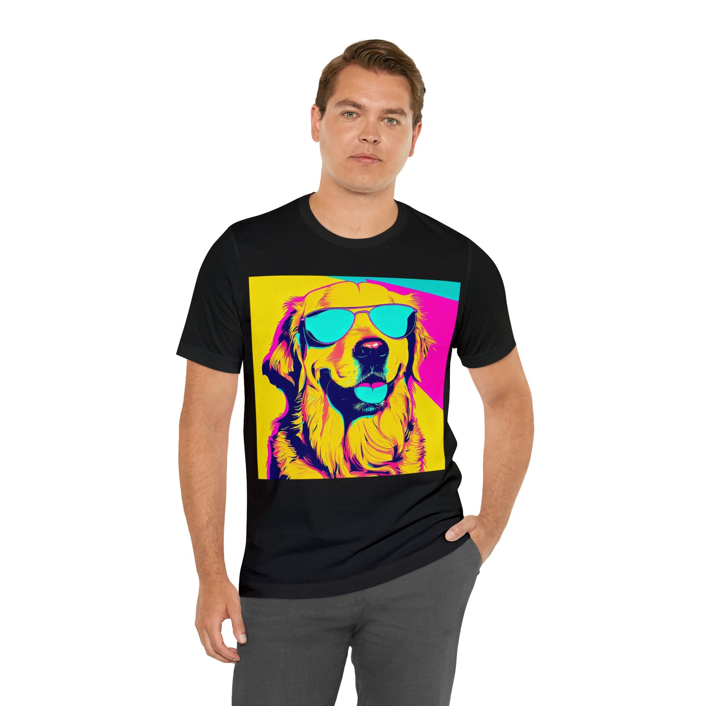 Pop Art Golden Retriever Wearing Sunglasses