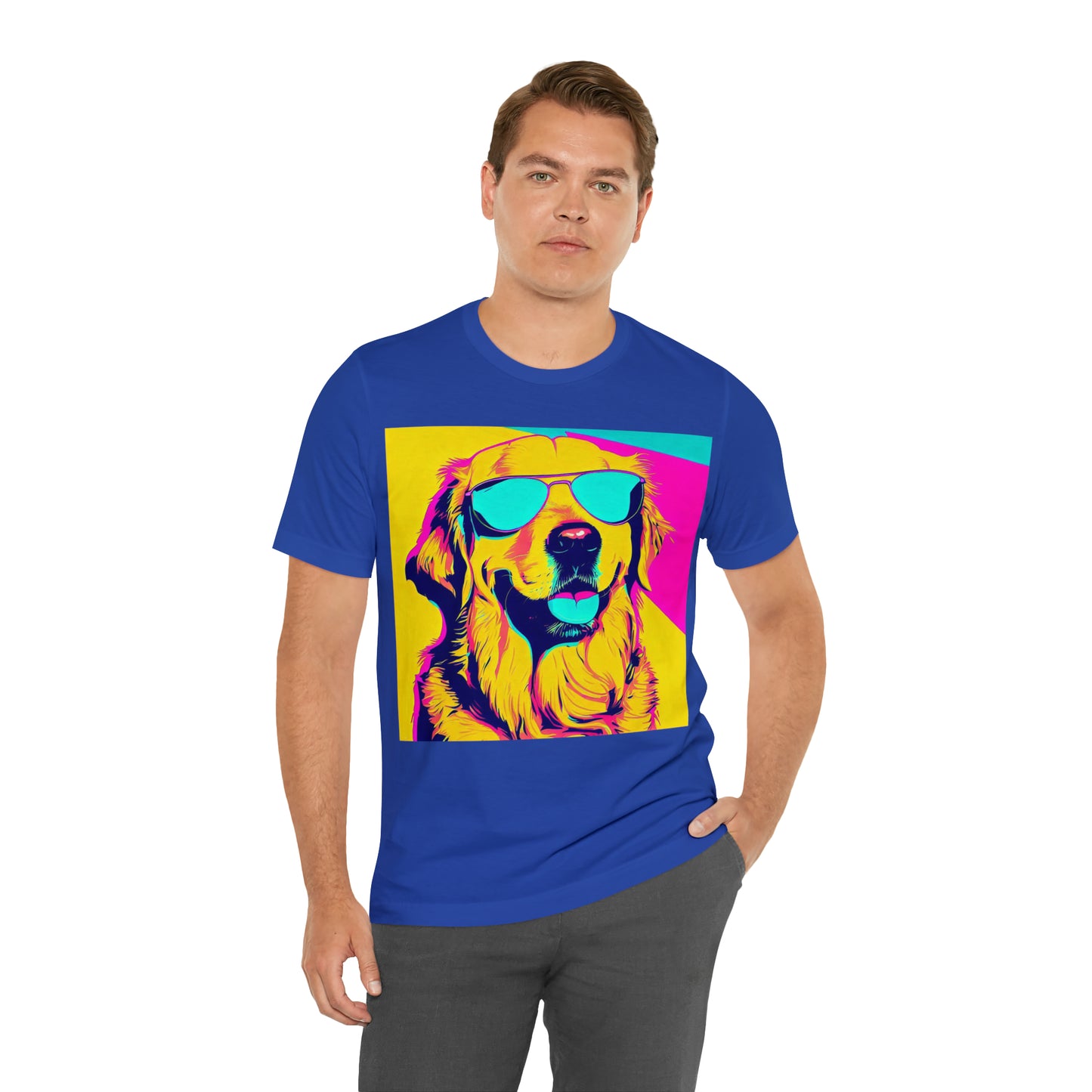 Pop Art Golden Retriever Wearing Sunglasses