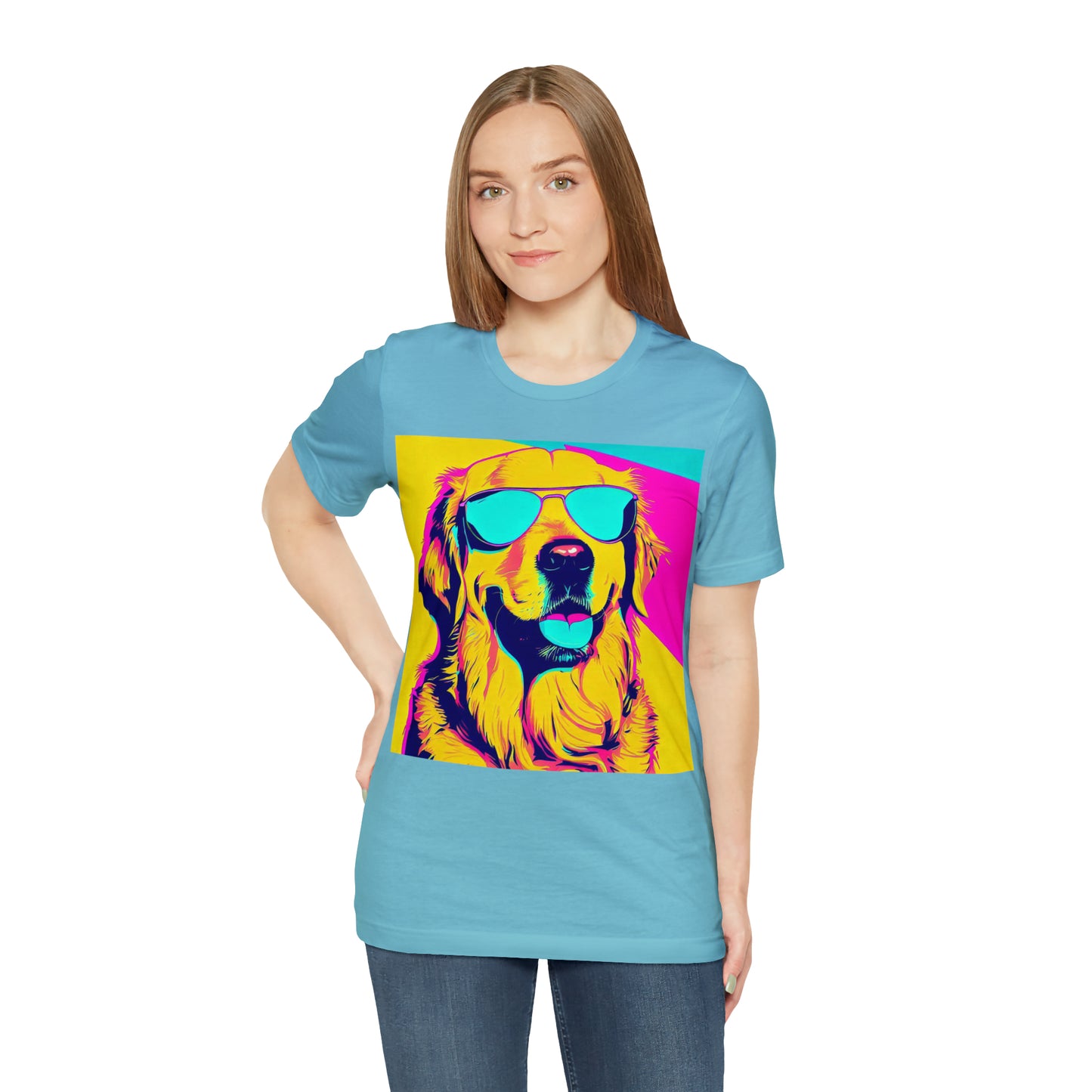 Pop Art Golden Retriever Wearing Sunglasses