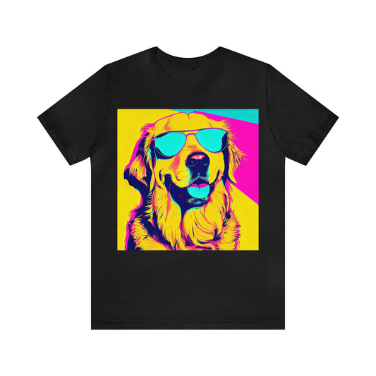 Pop Art Golden Retriever Wearing Sunglasses