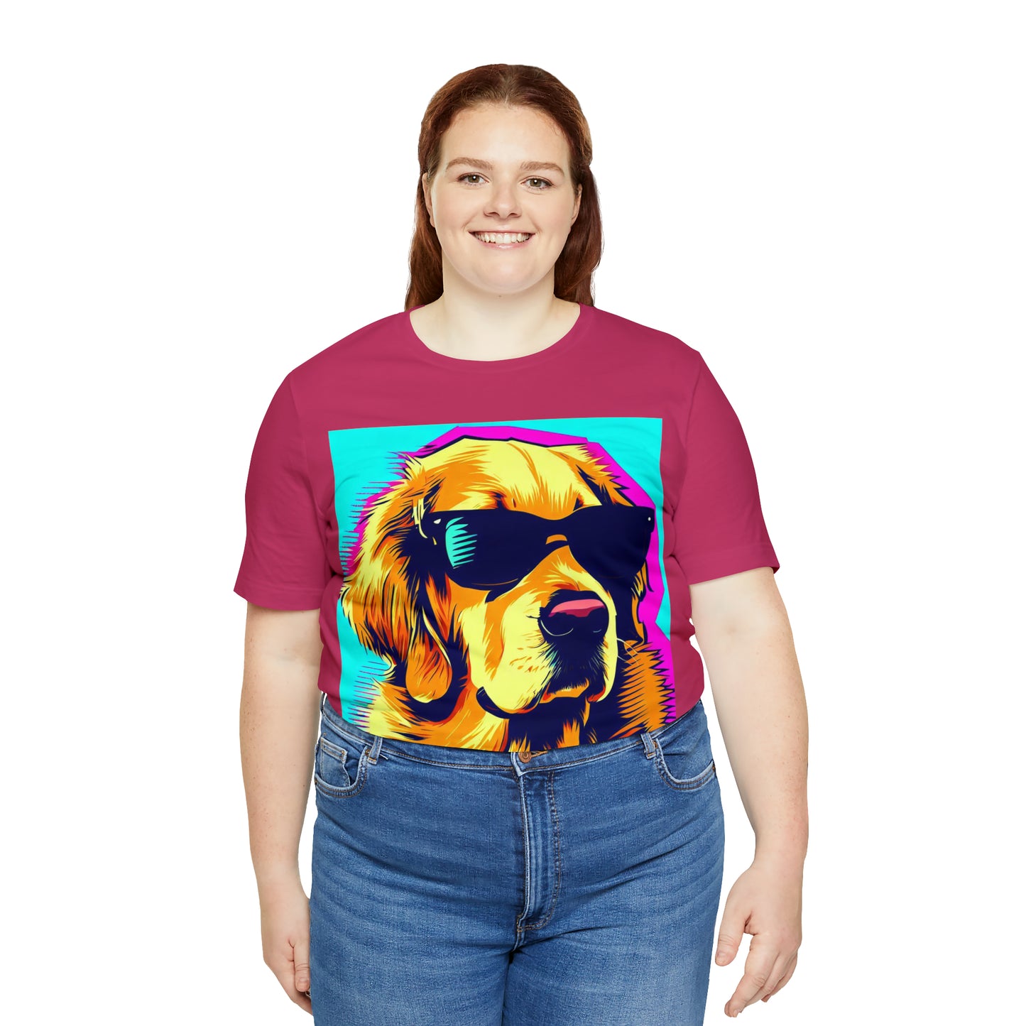 Pop Art Golden Retriever Wearing Sunglasses