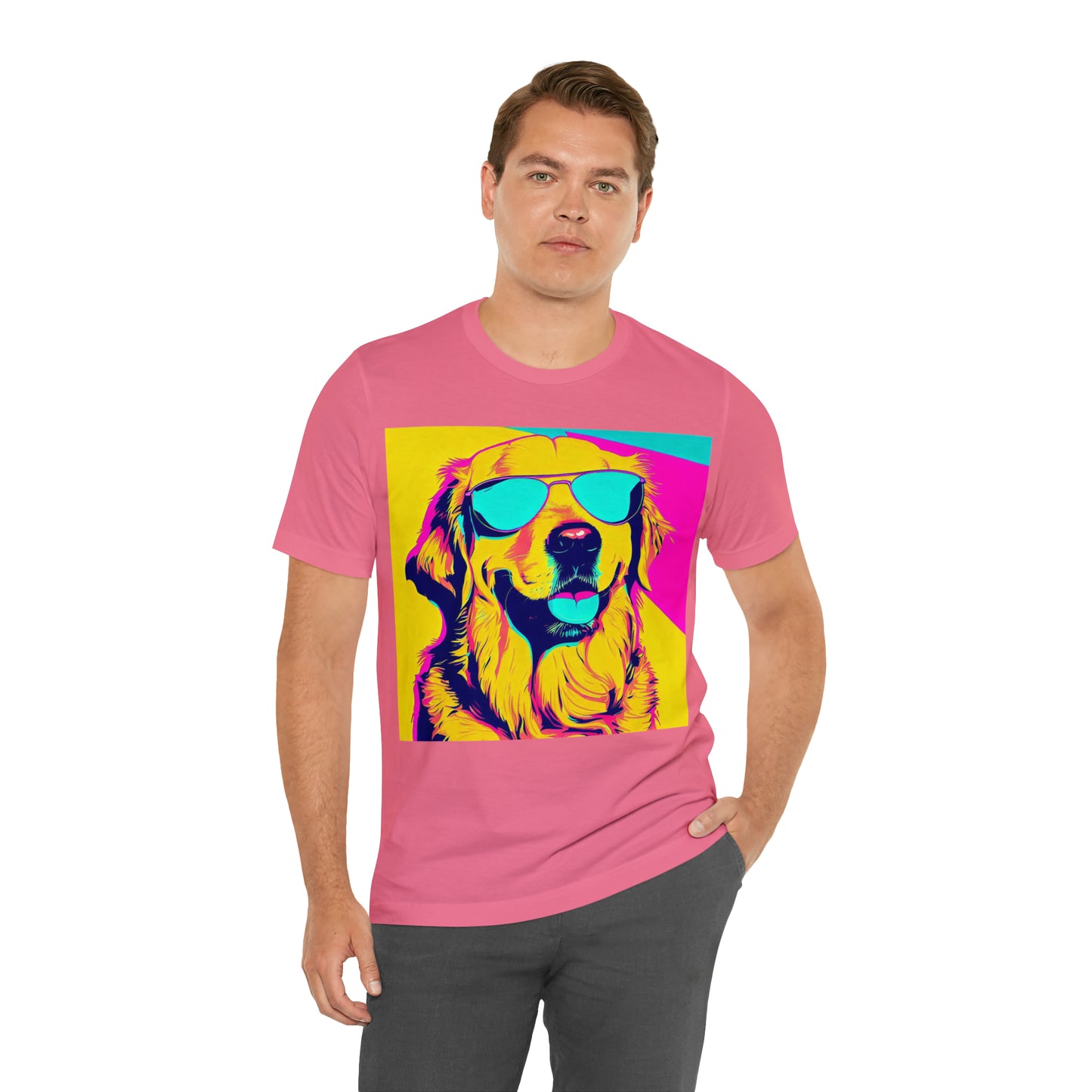 Pop Art Golden Retriever Wearing Sunglasses