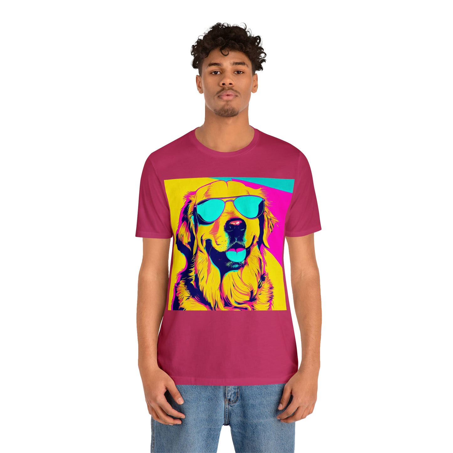 Pop Art Golden Retriever Wearing Sunglasses