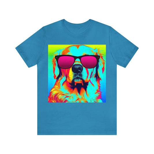 Pop Art Golden Retriever Wearing Sunglasses