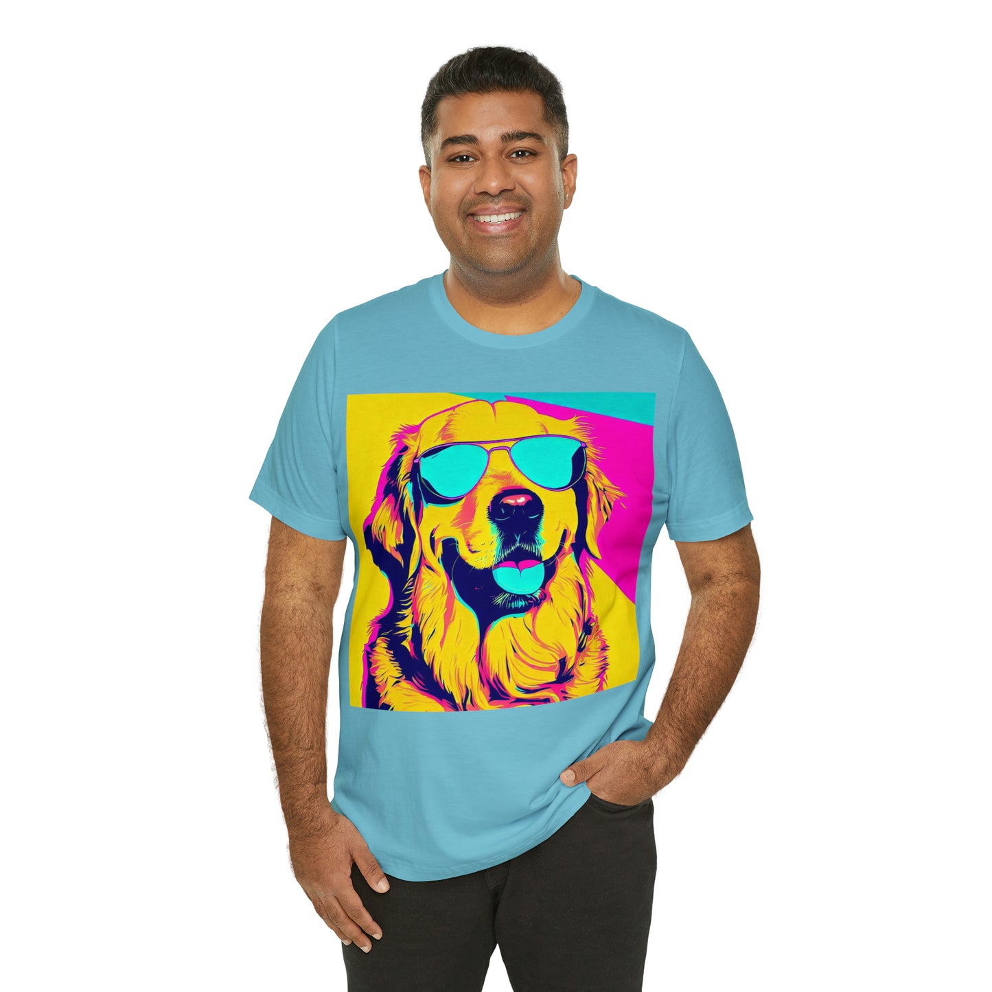 Pop Art Golden Retriever Wearing Sunglasses