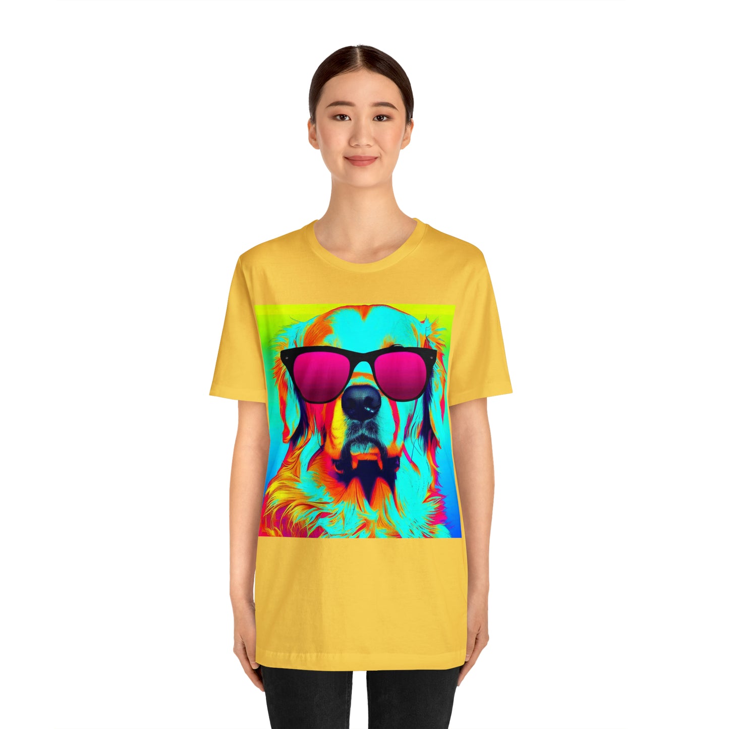 Pop Art Golden Retriever Wearing Sunglasses