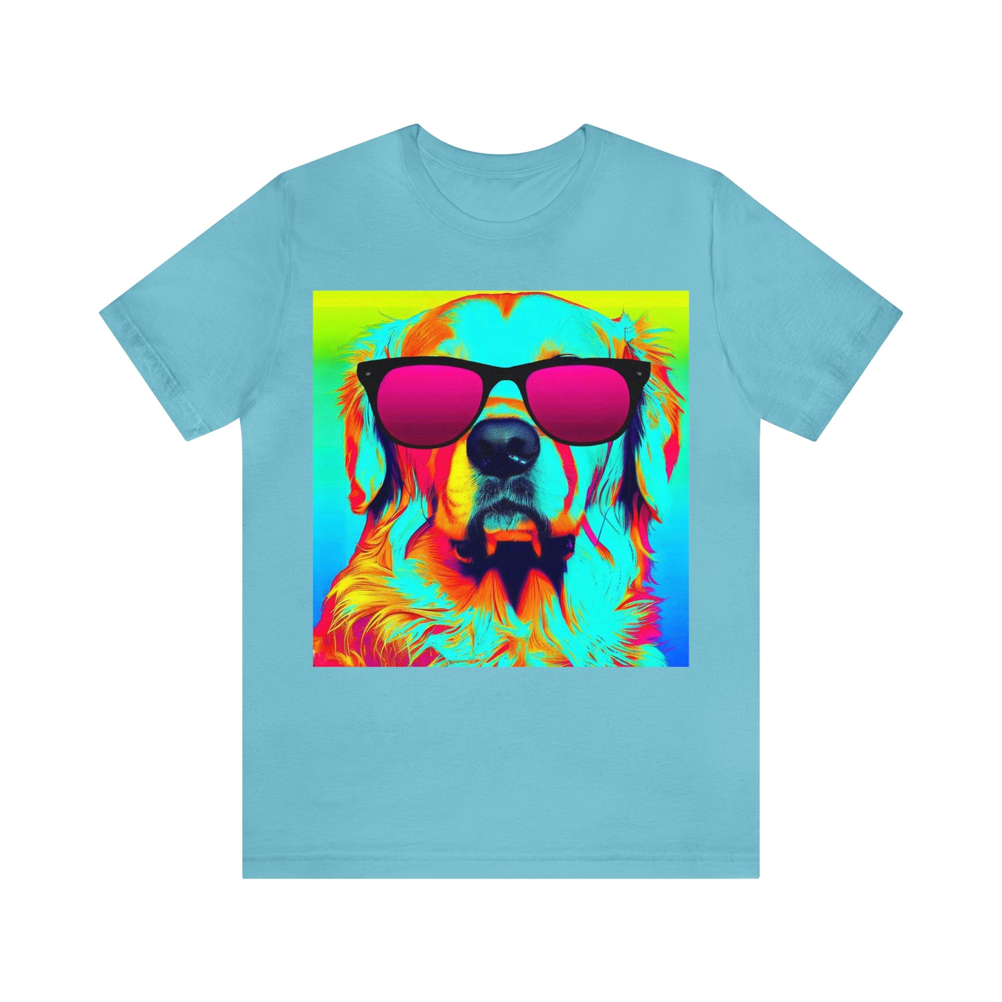 Pop Art Golden Retriever Wearing Sunglasses