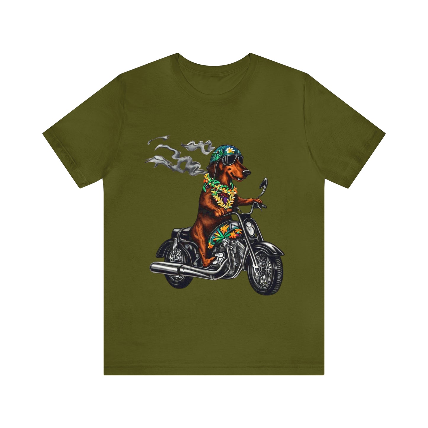 420 Friendly Dachsund Riding Motorcycle