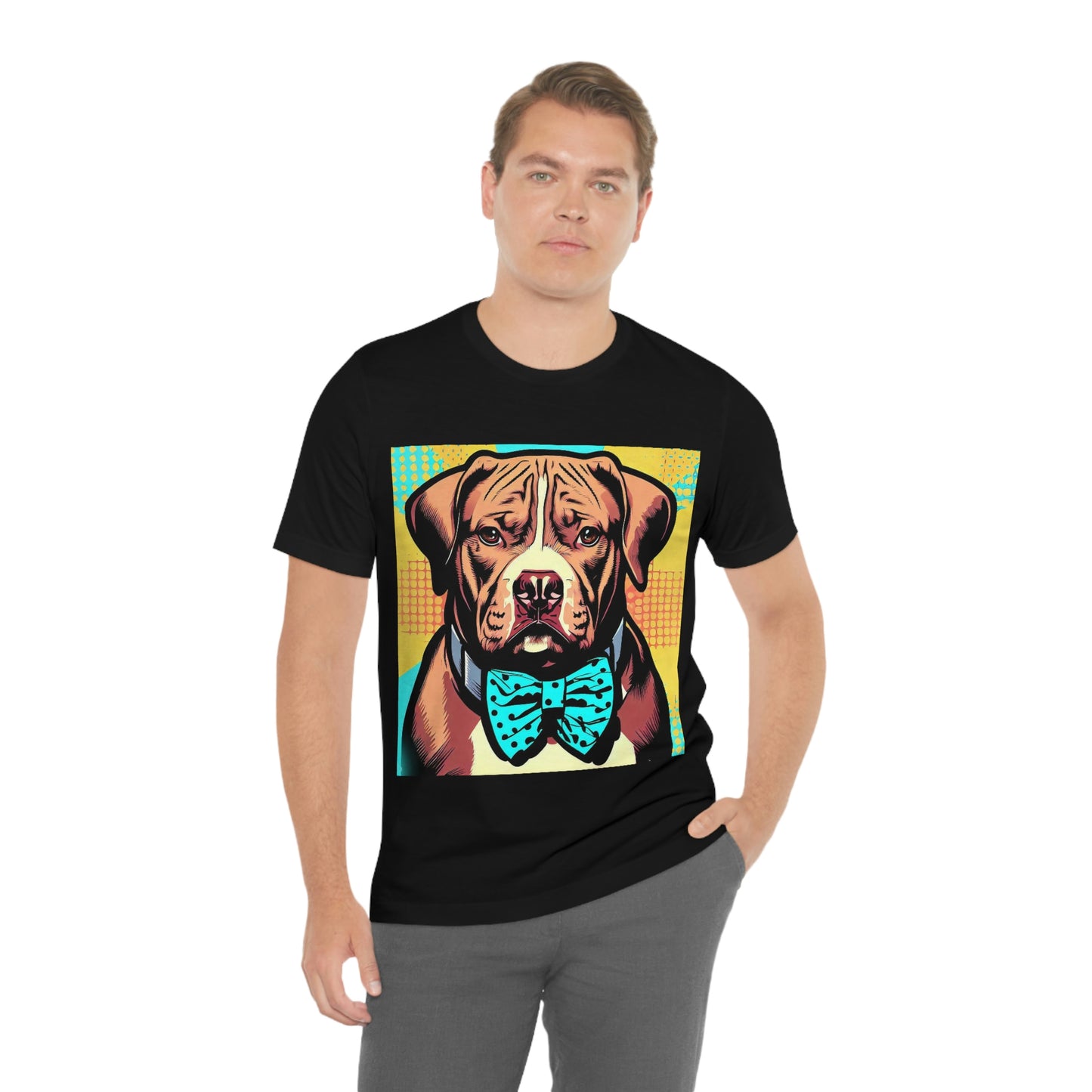 Pop Art Pit Bull in a Bow Tie