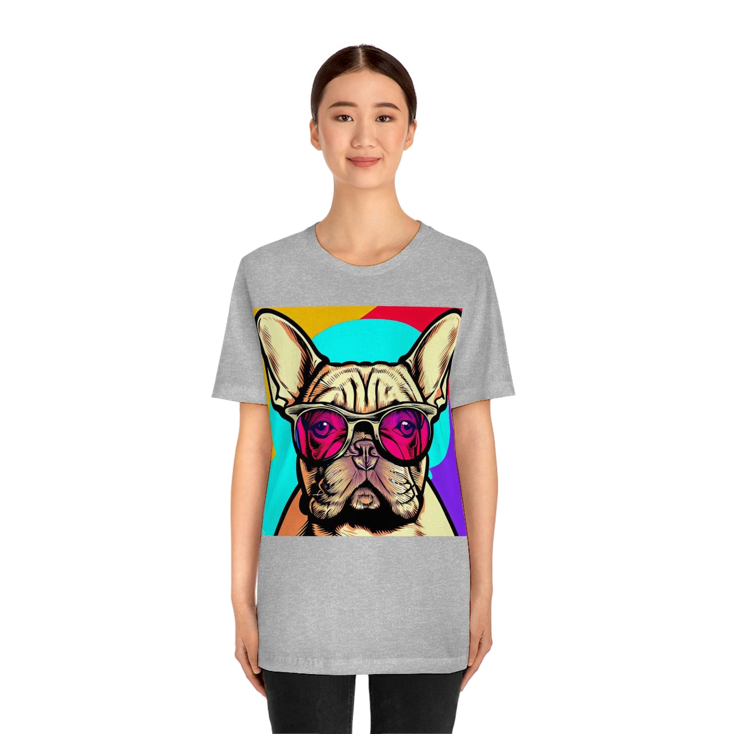 Pop Art French Bulldog Wearing Glasses