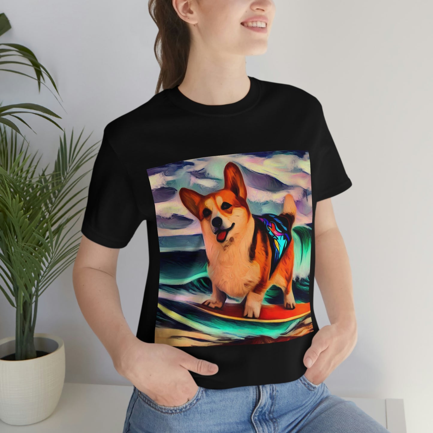 Surfing Corgi