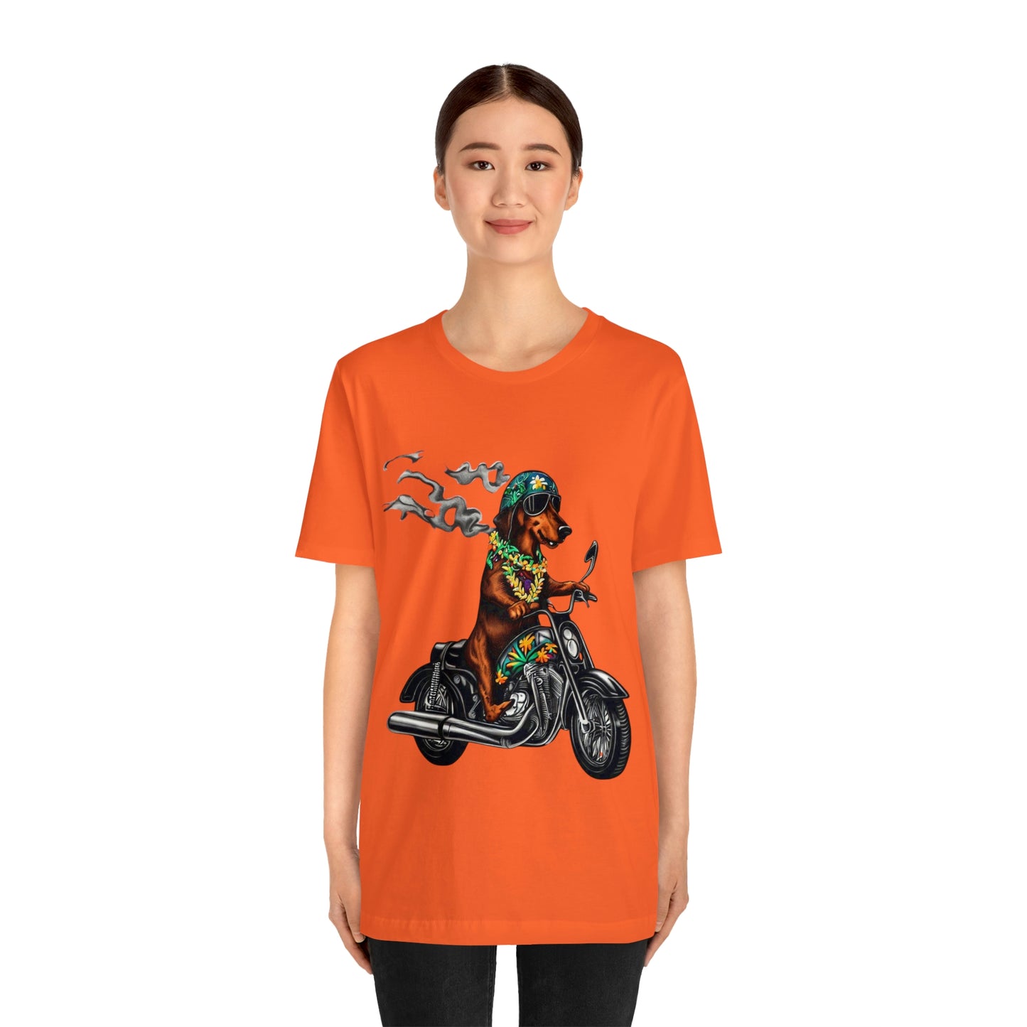 420 Friendly Dachsund Riding Motorcycle