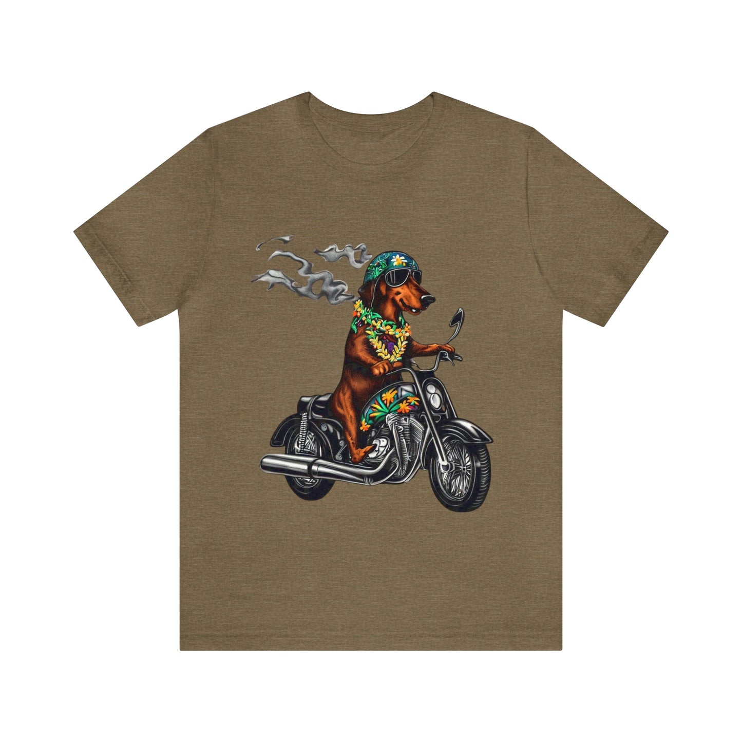 420 Friendly Dachsund Riding Motorcycle