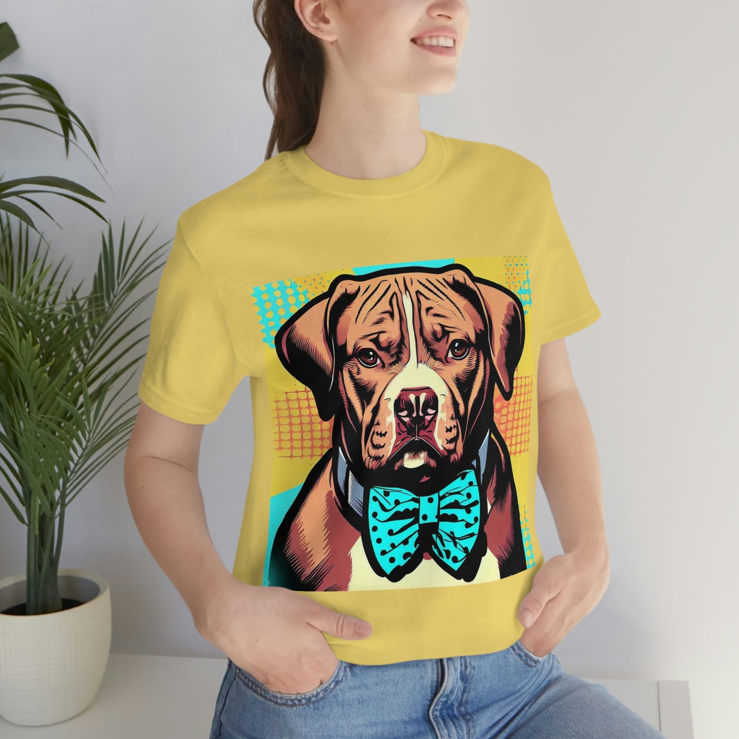 Pop Art Pit Bull in a Bow Tie