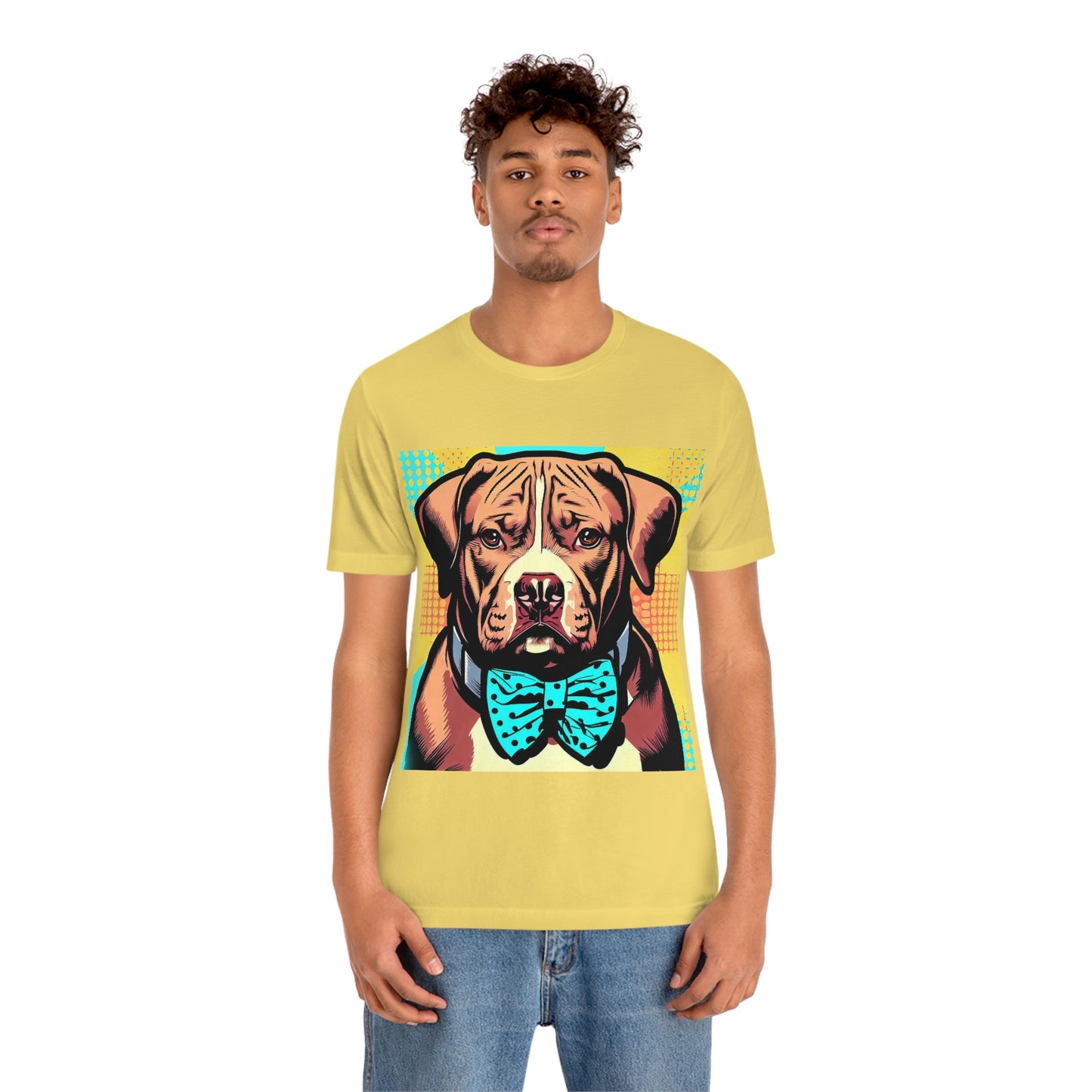 Pop Art Pit Bull in a Bow Tie